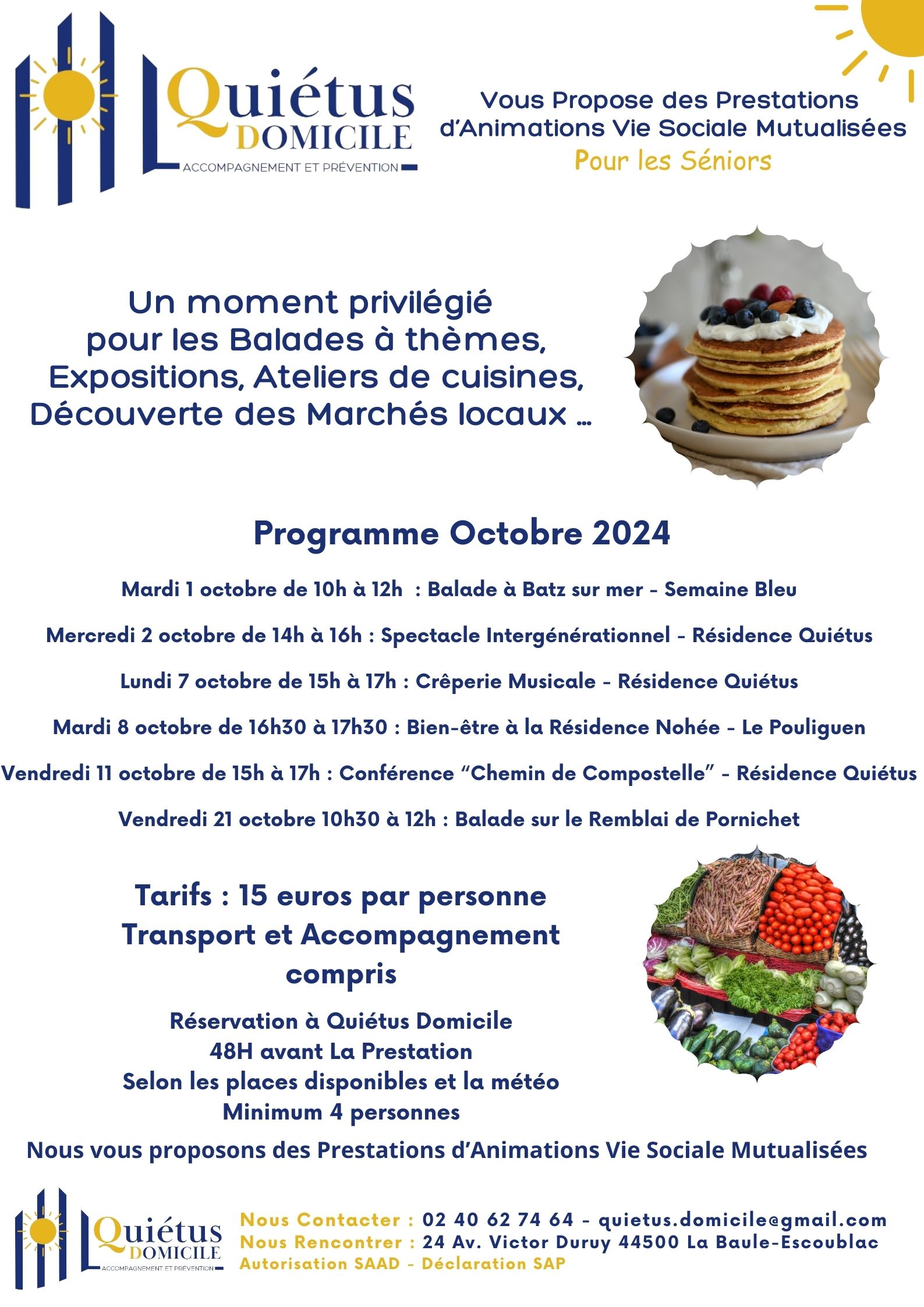 Un moment privilégié pour les Balades à thèmes, Expositions, Ateliers de cuisines, Découverte des Marchés locaux ... #La Baule # Guérande#La Baule # Guérande