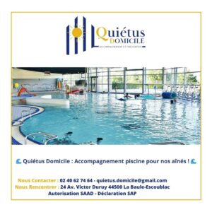 🌊 Quiétus Domicile : Accompagnement piscine pour nos aînés ! 🌊